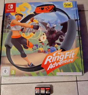 Nintendo Switch game: Ringfit Adventure: + 3 Switch Games  beschikbaar voor biedingen