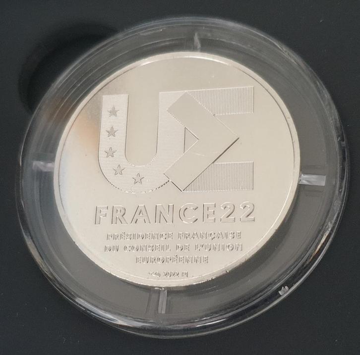 Frankrijk 20 euro 2022 zilver proof voorzitter raad EU, Postzegels en Munten, Munten | Europa | Euromunten, Losse munt, Frankrijk