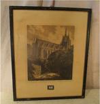 Belle gravure ancienne 'Stiftgasse Vienna' - 35x29, Antiquités & Art, Art | Eaux-fortes & Gravures, Enlèvement ou Envoi