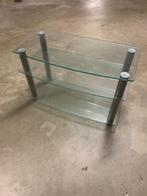 Tv-meubel of bijzetmeubel in tempered glass, Ophalen, 50 tot 100 cm, Zo goed als nieuw, Glas
