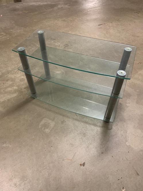 Tv-meubel of bijzetmeubel in tempered glass, Huis en Inrichting, Kasten |Televisiemeubels, Zo goed als nieuw, Minder dan 100 cm