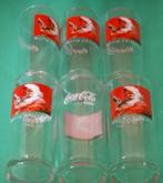 6 Coca Cola glazen Kerstman afbeelding en tekst Coca-Cola, Verzamelen, Ophalen of Verzenden, Nieuw