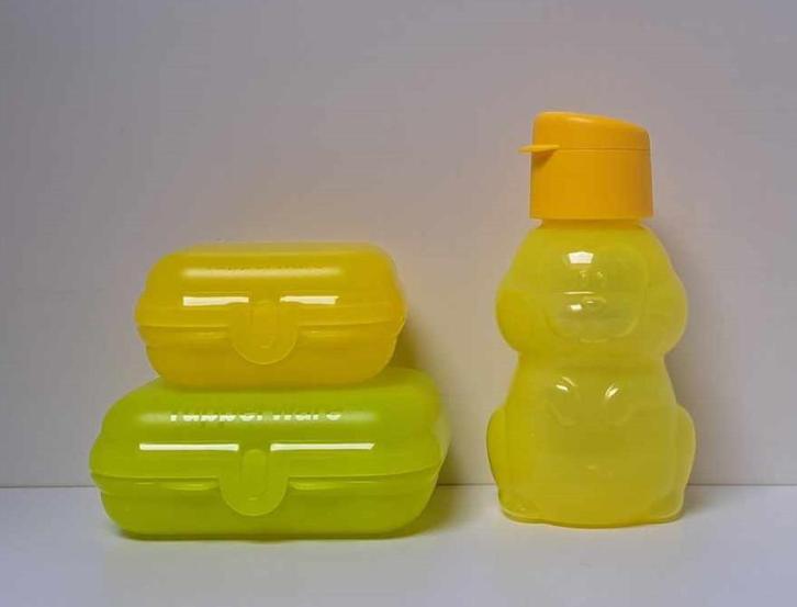 Tupperware™ « Set Déjeuner - Lapin  » jaune, Maison & Meubles, Cuisine| Tupperware, Neuf, Boîte, Jaune, Envoi