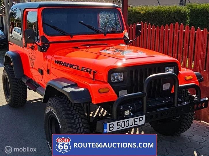 Jeep Wrangler YJ 2.5 | 1990 | Route 66 Auctions, Auto's, Oldtimers, Bedrijf, Te koop, Jeep, Benzine, Overige carrosserie, Handgeschakeld