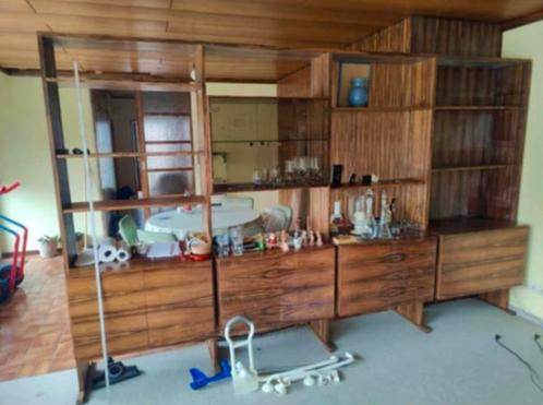 Vintage 60s Vrijstaande Wall Unit Roomdivider Rosewood, Huis en Inrichting, Kasten | Stellingkasten, Gebruikt, Ophalen
