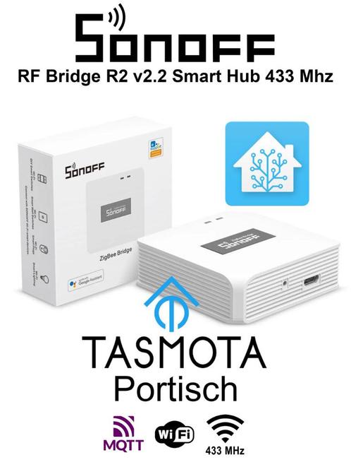Sonoff RF Bridge R2 WiFi 433MHz Tasmota Home Assistant MQTT, Computers en Software, Routers en Modems, Nieuw, Ophalen