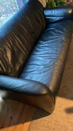 Jori 3 zits bank kleur donkerblauw, Ophalen, Zo goed als nieuw, Leer