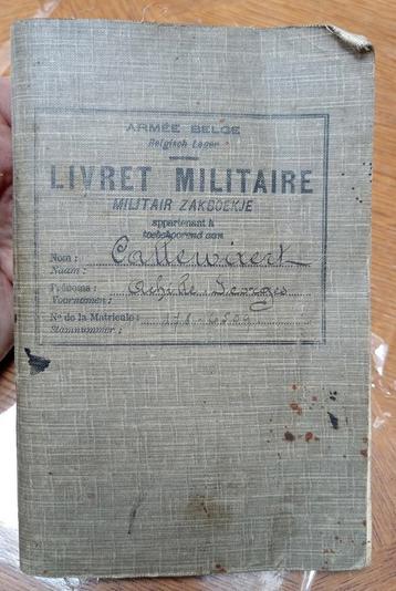 Carnet de poche militaire ABL 1938 WW2 disponible aux enchères