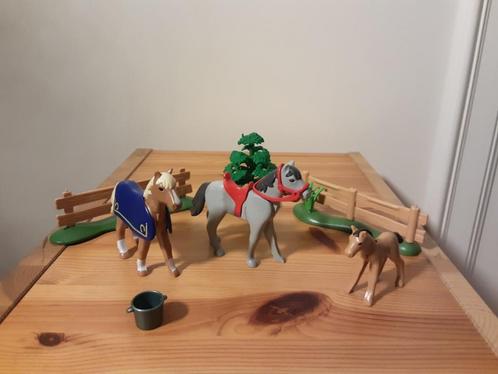PLaymobil paardenfamilie - compleet, Kinderen en Baby's, Speelgoed | Playmobil, Zo goed als nieuw, Complete set, Ophalen of Verzenden