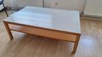 Tafel ideaal voor appartement en studio hout & glas, Gebruikt, 100 tot 150 cm, Glas, Rechthoekig
