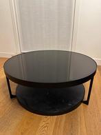 Moderne ronde glazen salontafel, Huis en Inrichting, Tafels | Salontafels, Ophalen, Gebruikt