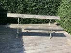 Oude doorleefde tuinbank, Ophalen, Gebruikt, Hout