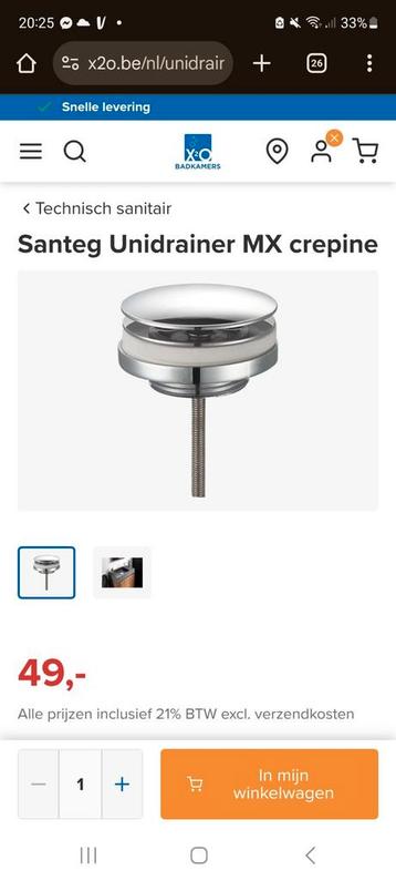 Santeg Unidrainer MX crepine
 beschikbaar voor biedingen