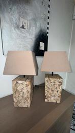 2 lampadaires de table en bois 50/25, Ophalen