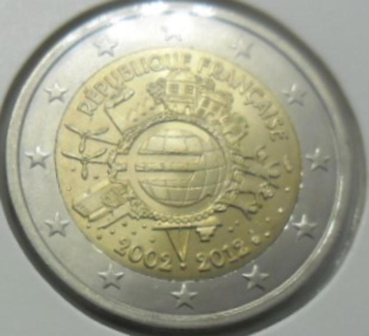 2 euro herdenking 2012 Frankrijk „10 jaar €” UNC!, Postzegels en Munten, Munten | Europa | Euromunten, Losse munt, 2 euro, Frankrijk