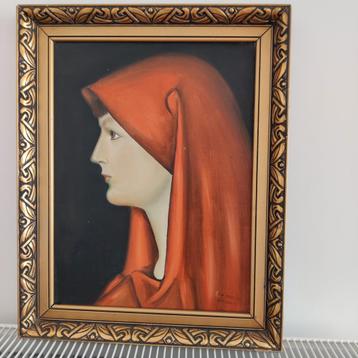 Schilderij -De Heilige Fabiola - replica Jean Jacques Henner beschikbaar voor biedingen