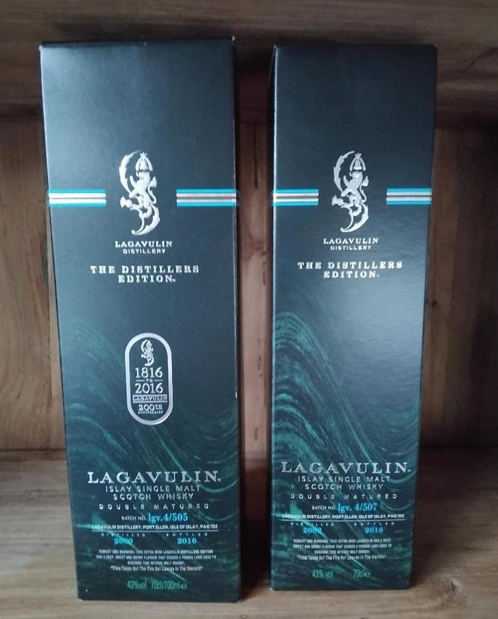 Lagavulin The Distillers Edition: 2000 en 2002 (Whisky), Collections, Vins, Enlèvement ou Envoi