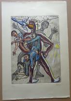 FRANK MAIEU / NIETS MENSELIJK / ZW-W ETS + GOUACHE / 79x53cm, Antiek en Kunst, Kunst | Litho's en Zeefdrukken, Ophalen of Verzenden