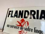 Panneau d'affichage en émail FLANDRIA, Enlèvement ou Envoi, Utilisé, Panneau publicitaire