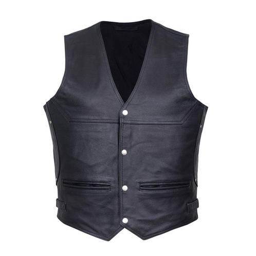 Nieuw bikervest van echt leer, Motoren, Kleding | Motorkleding, Jas | leer, Nieuw met kaartje, Ophalen of Verzenden