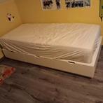 eenpersoonsbed met drie opberglades, Huis en Inrichting, Slaapkamer | Bedden, Ophalen, 90 cm, Eenpersoons, Wit