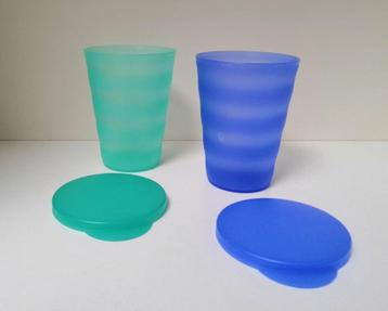 Tupperware Bekers « Classic2000 » 330 ml - Groen & Blauw