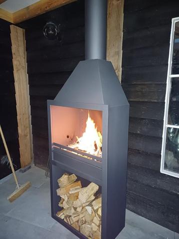 houtkachel tuinkachel terraskachel tuinkamer-kachel vuurkorf, Tuin en Terras, Ophalen of Verzenden, Nieuw