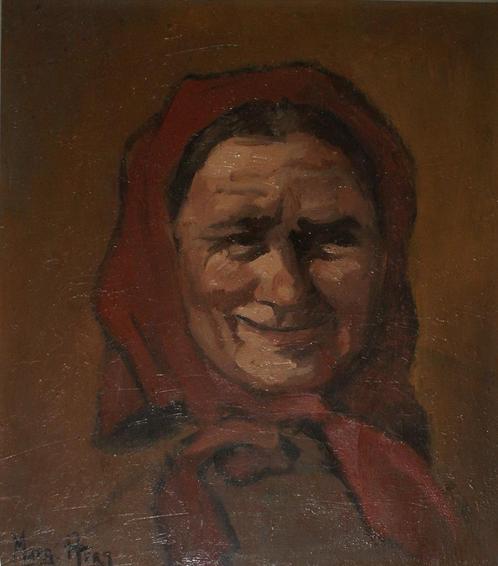 Marguerite Aers (1918-1995): Portret (40 x 44 cm), Antiquités & Art, Art | Peinture | Classique, Enlèvement ou Envoi