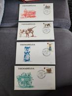 4 enveloppe avec timbres de collection, Enlèvement ou Envoi