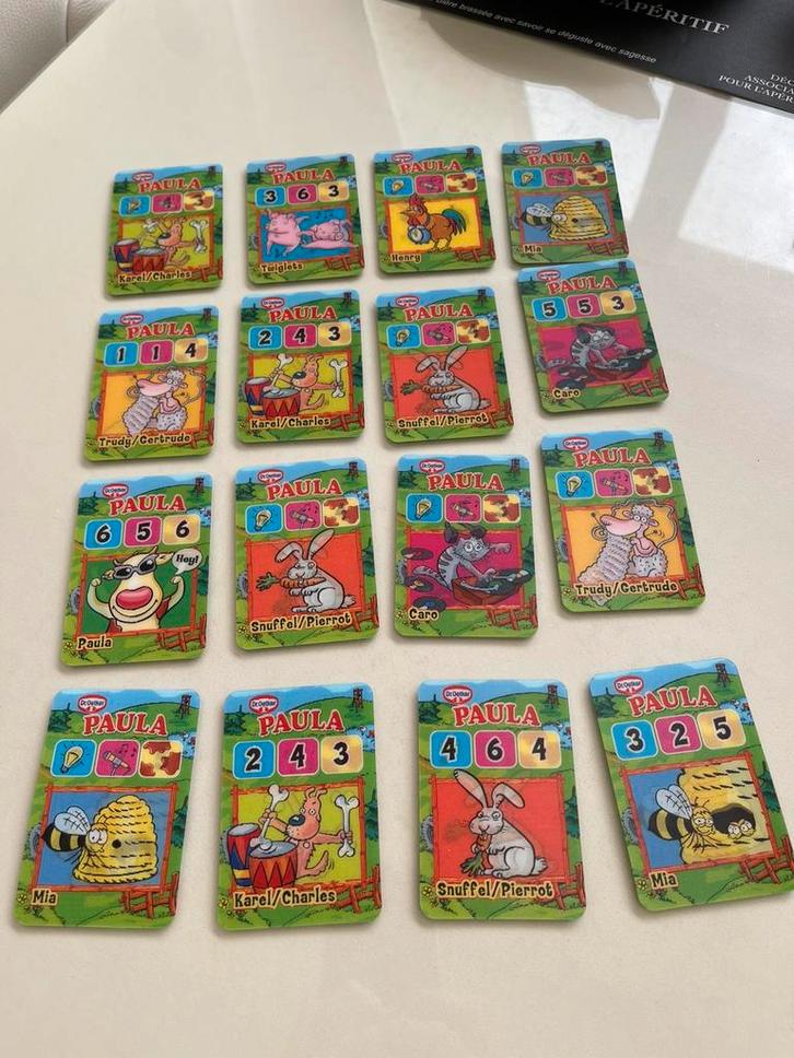 16 speelkaarten D’r Oetker Paula, Verzamelen, Speelkaarten, Jokers en Kwartetten, Speelkaart(en), Ophalen of Verzenden