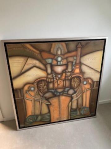 Authentiek schilderij Inspiration at Paris door Hilde Nijs beschikbaar voor biedingen