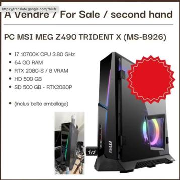 PC MSI MEG Z490 TRIDENT X (MS-B926) beschikbaar voor biedingen