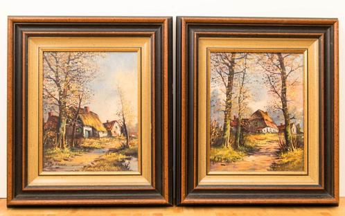 Paysages de campagne par A.De Kroen, Antiek en Kunst, Kunst | Schilderijen | Klassiek, Ophalen