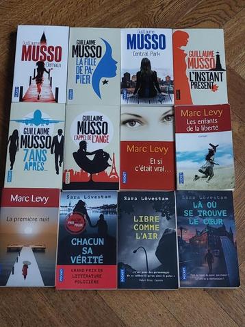 12 romans format poche Musso-Levy-Lovestam