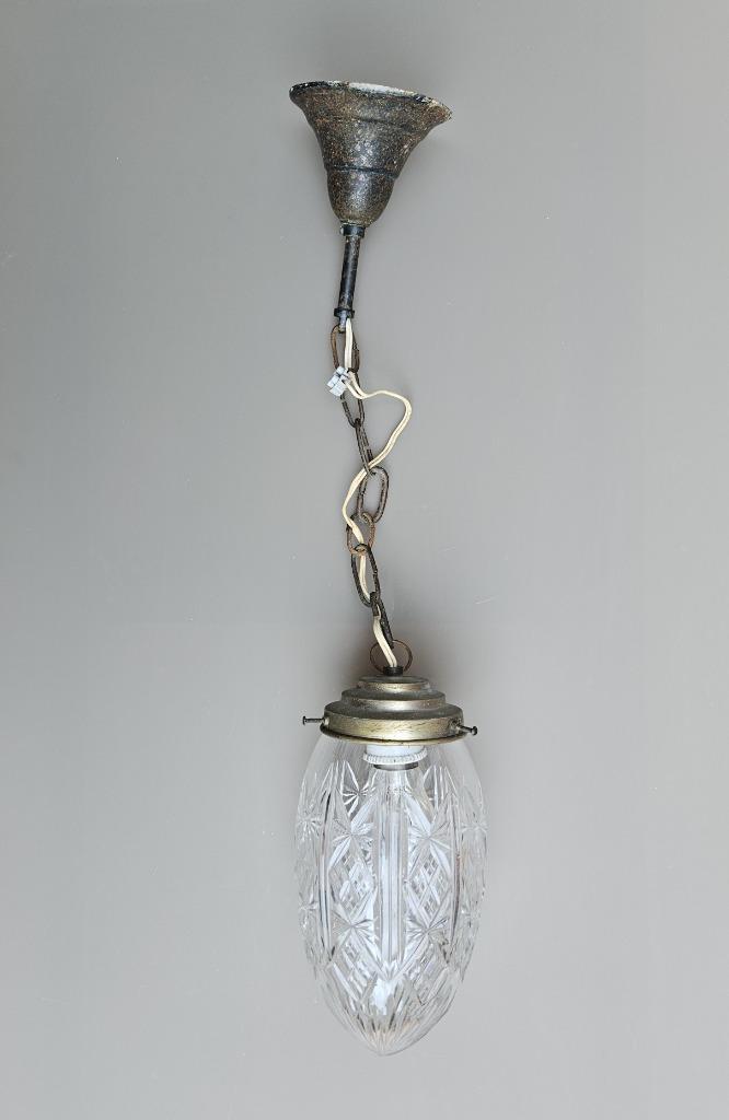 1 suspension ancienne, Maison & Meubles, Lampes | Suspensions, Comme neuf, Moins de 50 cm, Verre, Enlèvement ou Envoi