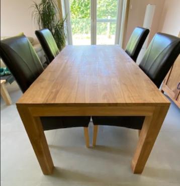 Salle à manger - teck, Enlèvement, Utilisé, Landelijk, 4 à 6 chaises