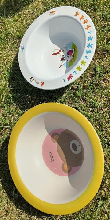 Set van 2 kinderkommetjes + 3 plastic lepels – ideaal voor p, Huis en Inrichting, Keuken | Bestek, Kunststof, Ophalen of Verzenden