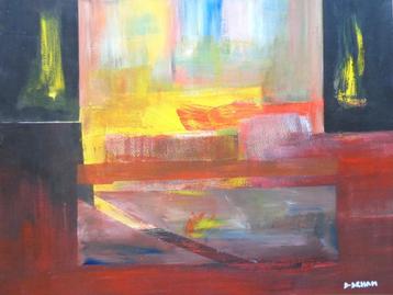 D. DEHAM / KLEURENPRACHT / OLIEFVERF PAPIER / 50x65cm / SIG beschikbaar voor biedingen