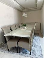 Complete eetkamer, Ophalen, Gebruikt, 6 tot 8 stoelen