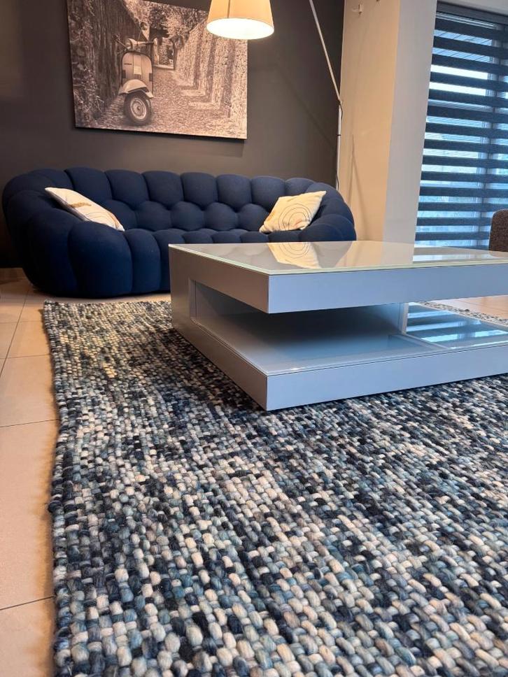 Table basse carrée double plateaux – Karaat Design, Huis en Inrichting, Tafels | Salontafels, Zo goed als nieuw, Minder dan 50 cm