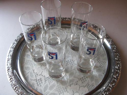 Retro glazen van Pastis 51., Verzamelen, Glas en Drinkglazen, Nieuw, Borrel- of Shotglas, Ophalen of Verzenden