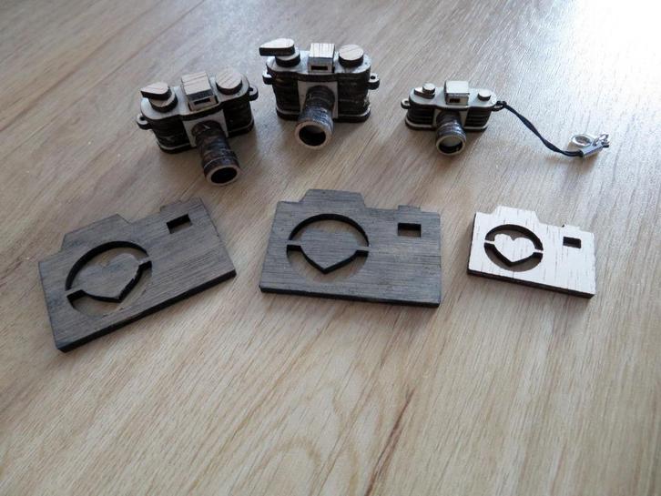 Lot petits appareils photos en bois décoratifs, Antiek en Kunst, Antiek | Overige Antiek, Ophalen of Verzenden