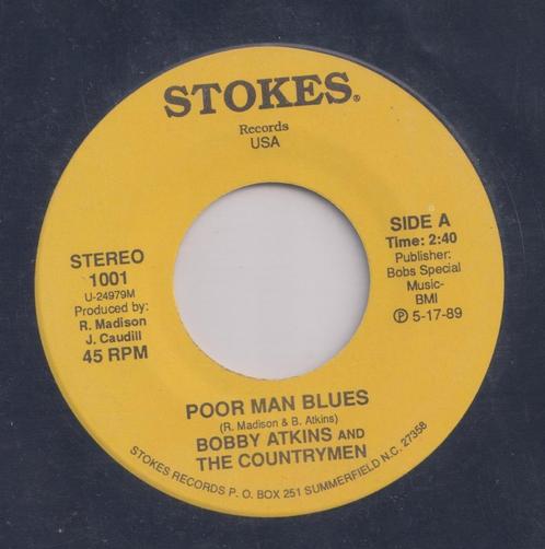 Bobby Atkins and the Countrymen – Poor man blues / Feeling o, Cd's en Dvd's, Vinyl Singles, Gebruikt, Single, Country en Western
