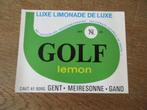 ETIKET LIMONADE GOLF LEMON MEIRESONNE GENT GAND, Verzamelen, Biermerken, Ophalen of Verzenden, Zo goed als nieuw, Overige typen