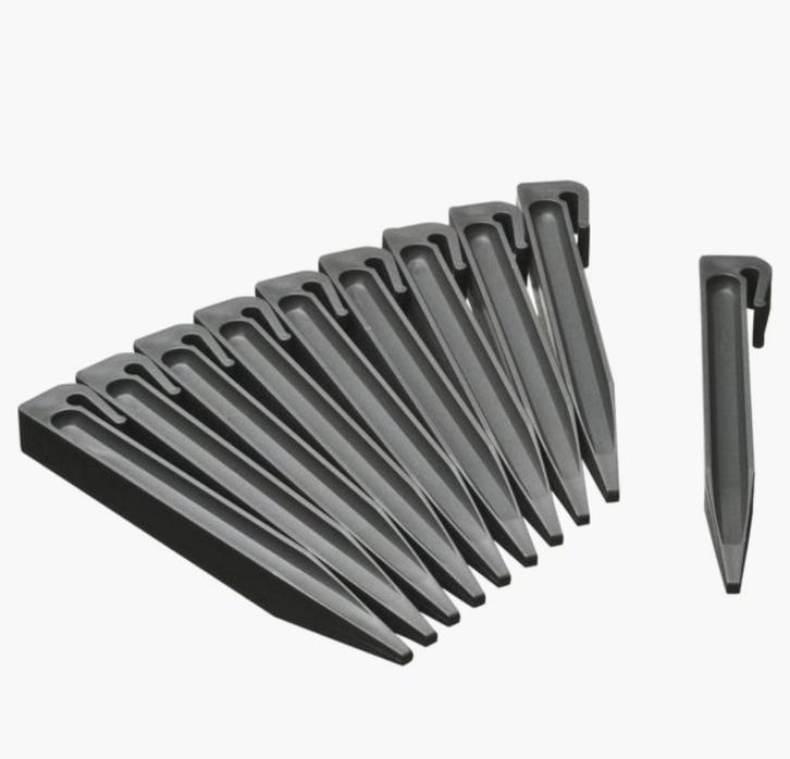 Grondpennen grijs Nature / nieuw - nog in verpakking, Tuin en Terras, Bielzen en Borduren, Nieuw, Border, Kunststof, Minder dan 25 cm