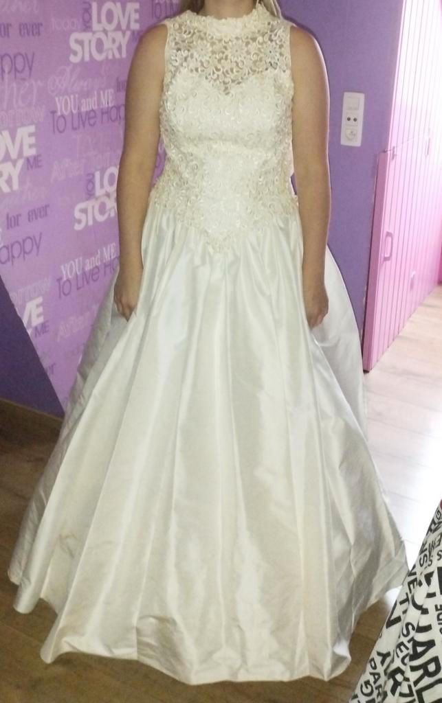 Trouwjurk 36-38, Kleding | Dames, Trouwkleding en Trouwaccessoires, Trouwjurk, Beige, Ophalen