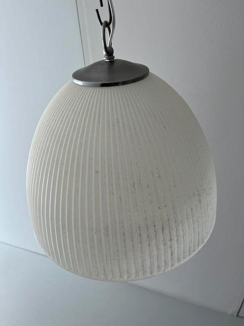 2x QAZQA Hanglamp Siena 35 geribbeld scavo glas, Huis en Inrichting, Lampen | Hanglampen, Zo goed als nieuw, Glas, Ophalen