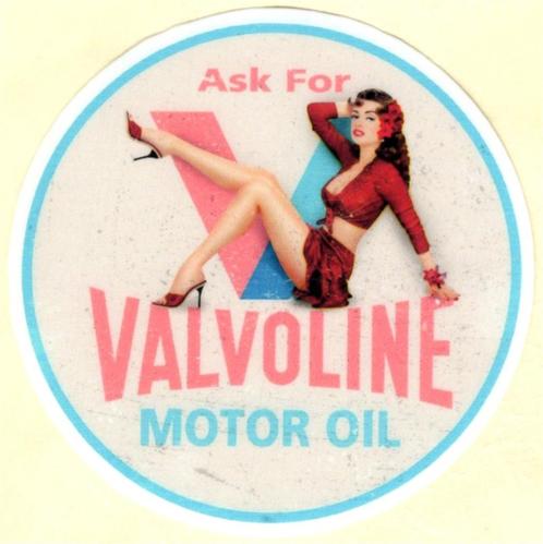 Valvoline Motor Oil Pin Up Girl sticker #3, Motos, Accessoires | Autocollants, Envoi