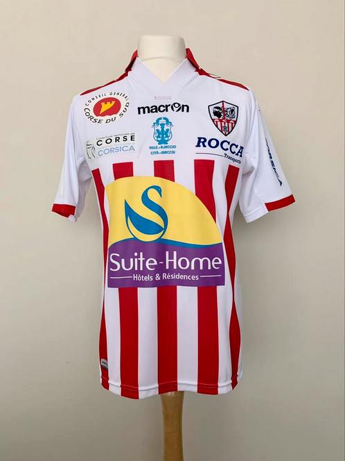 AC Ajaccio 2014-2015 home Gonçalves match worn Corsica shirt, Sport en Fitness, Voetbal, Zo goed als nieuw, Shirt, Maat M