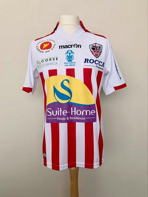 AC Ajaccio 2014-2015 home Gonçalves match worn Corsica shirt, Sport en Fitness, Voetbal, Zo goed als nieuw, Shirt, Maat M, Ophalen of Verzenden